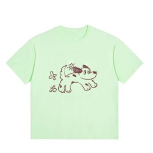 Doodle Puppy Animal T-Shirt — Light Green