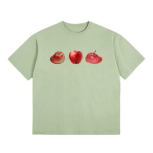 Red Apple Casual T-Shirt — Matcha Green