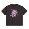 Grape Print Hip-Hop Style T-Shirt — Dark Plum Purple