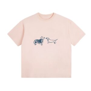 Casual Dog Pure Cotton T-Shirt — Light Pink